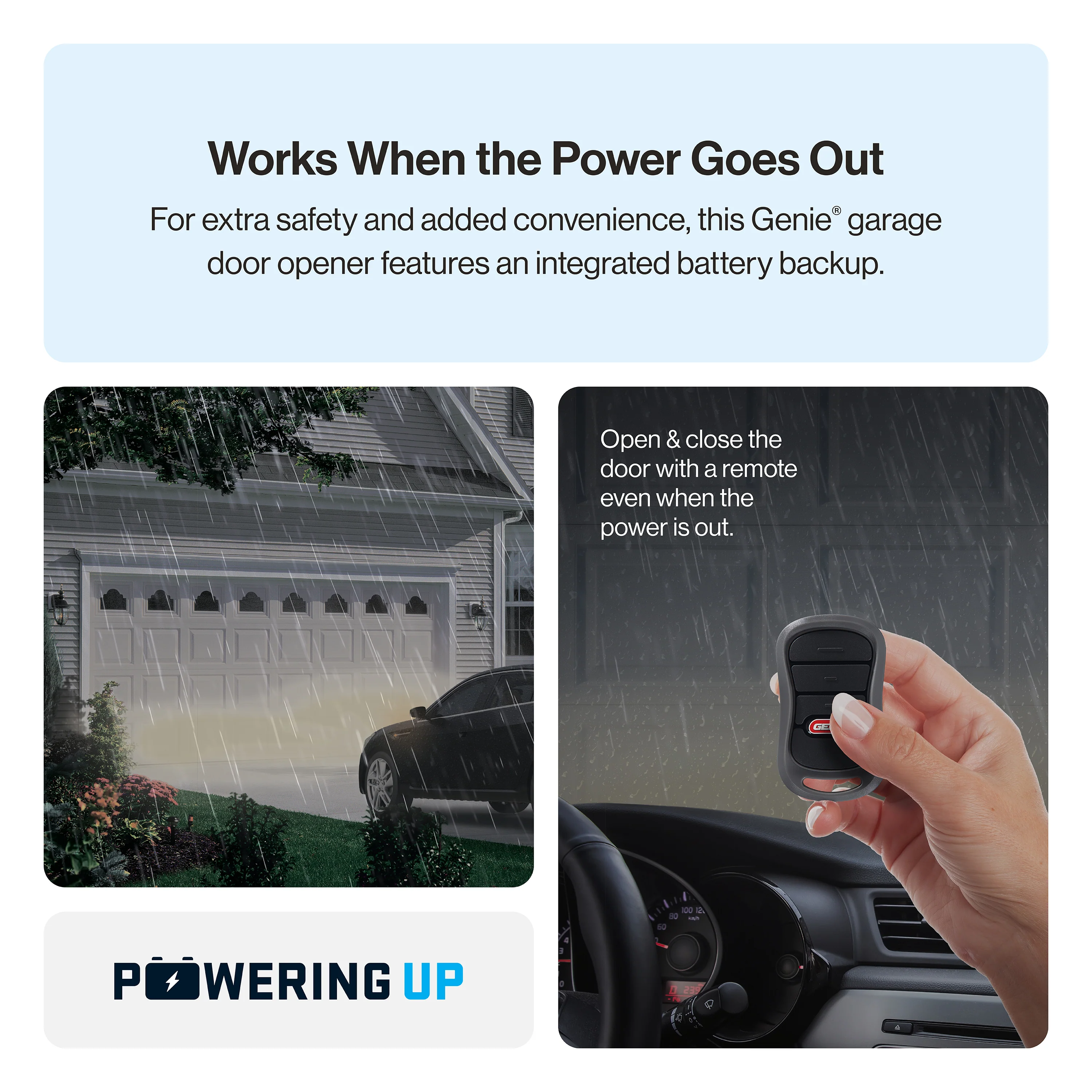 Genie Chain Drive 750 Garage Door Opener, 3/4 HPC with Integrated Battery Backup - Image 6